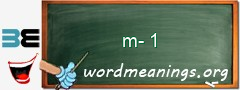 WordMeaning blackboard for m-1